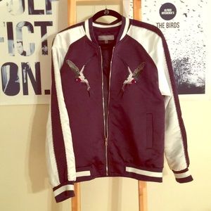 Satin Bagatelle Bomber Jacket